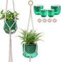 6 Pack Self Watering Hanging Planters Indoor Flower Pots Visible Water Level by Yiyiring