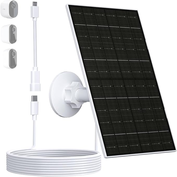 Zivif 7W Solar Panel for Arlo Essential 2K, Essential XL Spotlight Cameras by Zivif