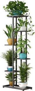 LINZINAR Plant Stand Indoor Outdoor Metal 6 Tier 7 Potted Multiple Flower Pot by LINZINAR