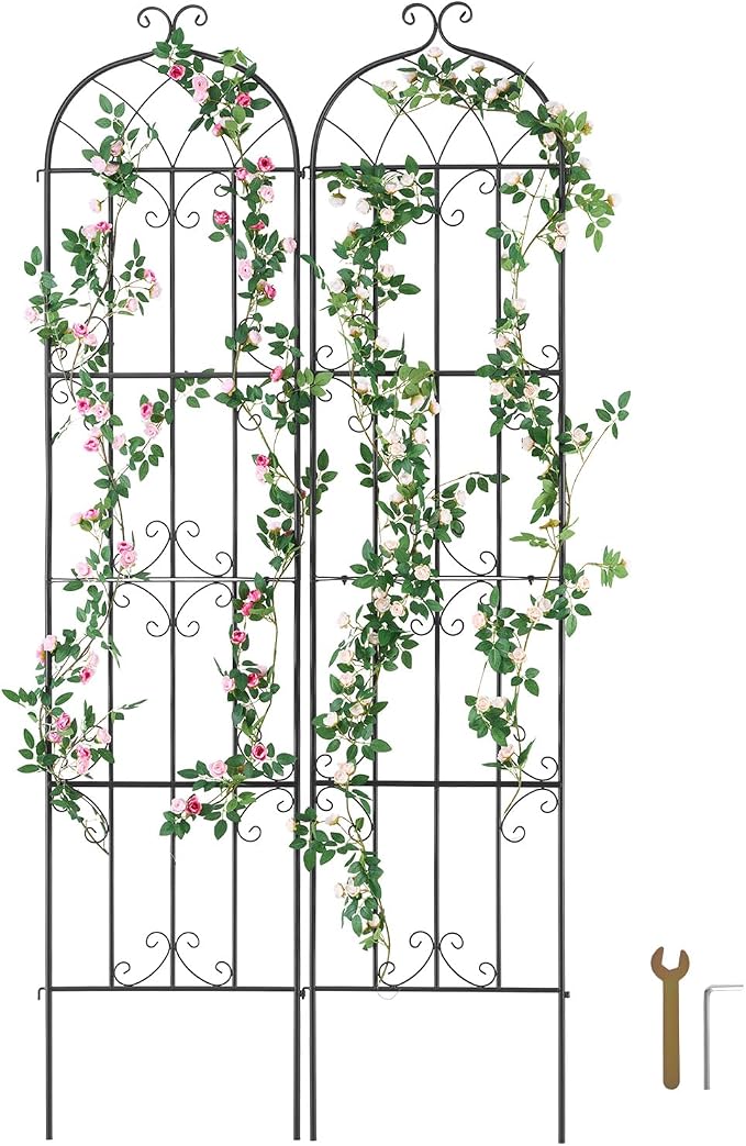 VEVOR Garden Trellis for Climbing Plants, 87 x 20 in, 2 Packs Rustproof Metal by VEVOR
