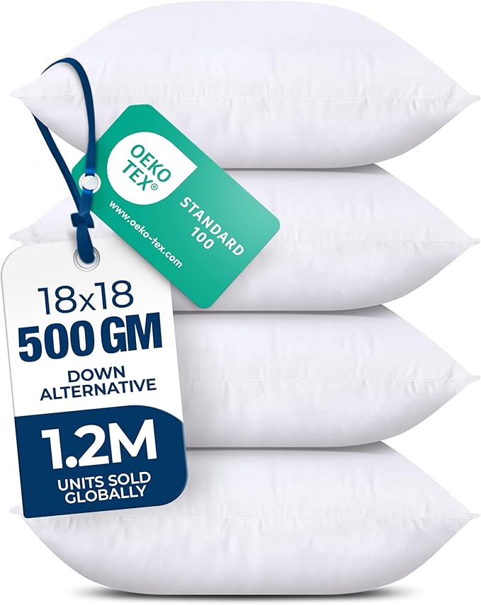 Utopia Bedding Throw Pillows – 18 x 18 Inches Down Alternative Pillows by UTOPIABEDDING