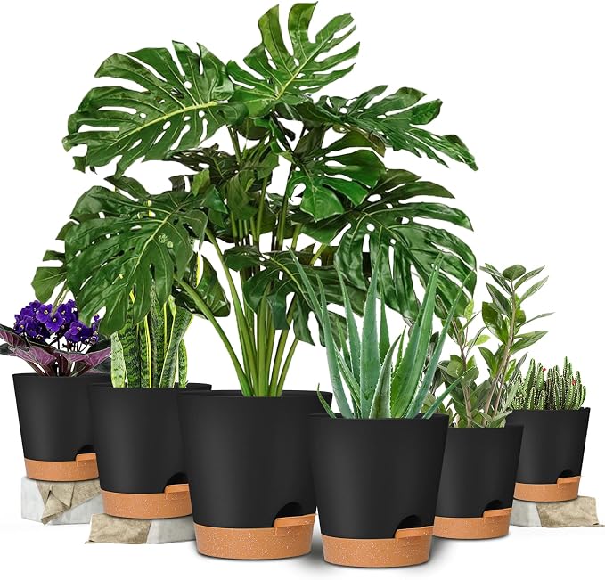 GARDIFE Plant Pots 8/7/6.5/6/5.5/5 Inch Self Watering Planters - Image 2
