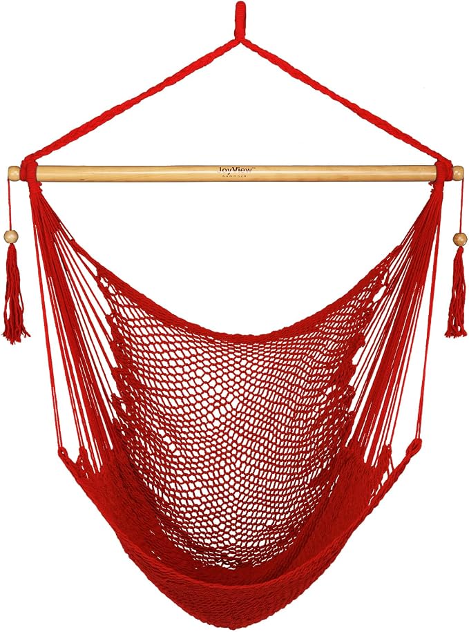 JoyView Hammock Chair with Spreader Bar Caribbean Hammock Swing Chair 300 LBS by JoyView