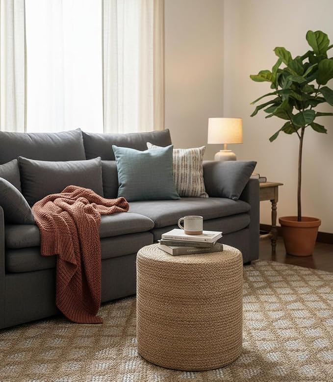 S & L Homes Pouf Ottoman - Image 3