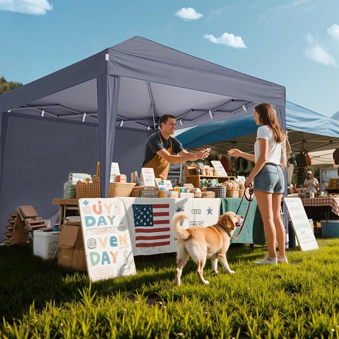 10x10 Pop Up Canopy with Sidewalls, Outdoor Instant Canopy Tent with Carry Bag - Image 7
