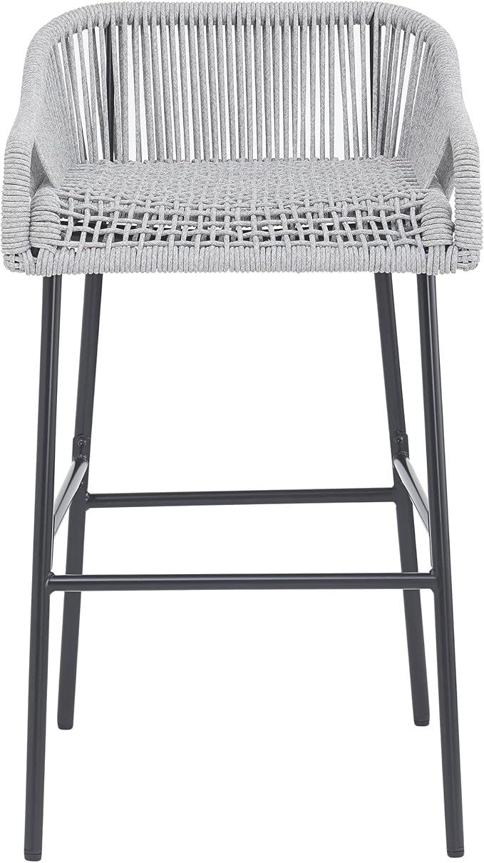 Christopher Knight Home Sivir Outdoor Barstool Set of 2, Patio Woven Rope Bar - Image 14