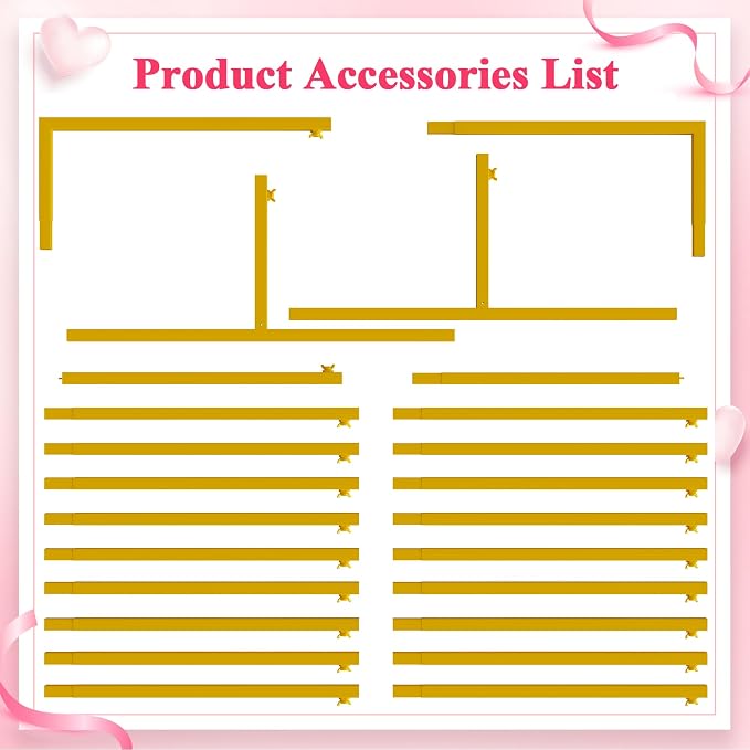 Wokceer Wedding Arch Backdrop Stand Square 7.2 x 7.2 FT Wedding Arches - Image 4