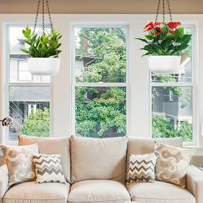 8.8 Inch Hanging Planters for Outdoor Indoor Plants - Image 5