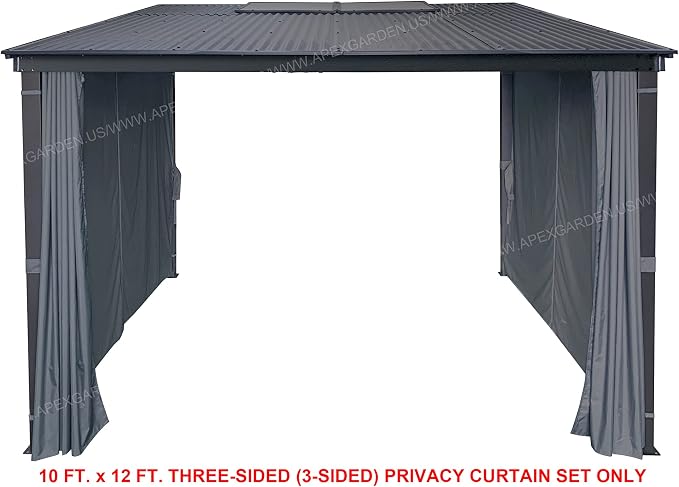 APEX GARDEN Universal 3-Side Privacy Curtain Set - Image 4