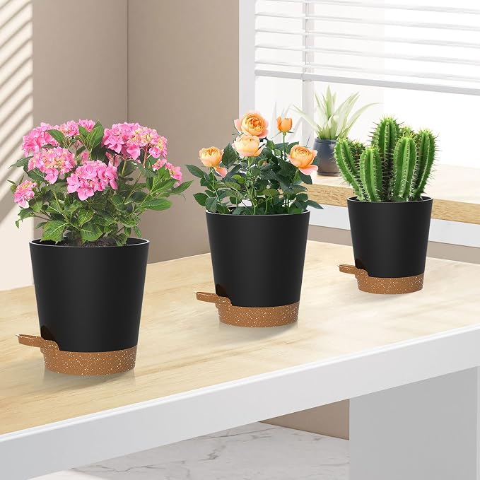Self Watering Pots, 7/6.5/6/5.5/5/4 inch Flower Pots - Image 7
