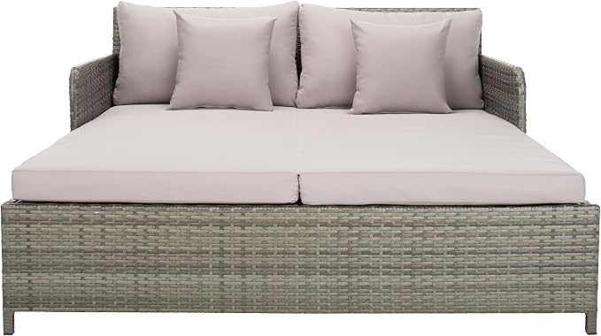 Safavieh PAT7500B Outdoor Collection Cadeo Grey Cushion Daybed - Image 5