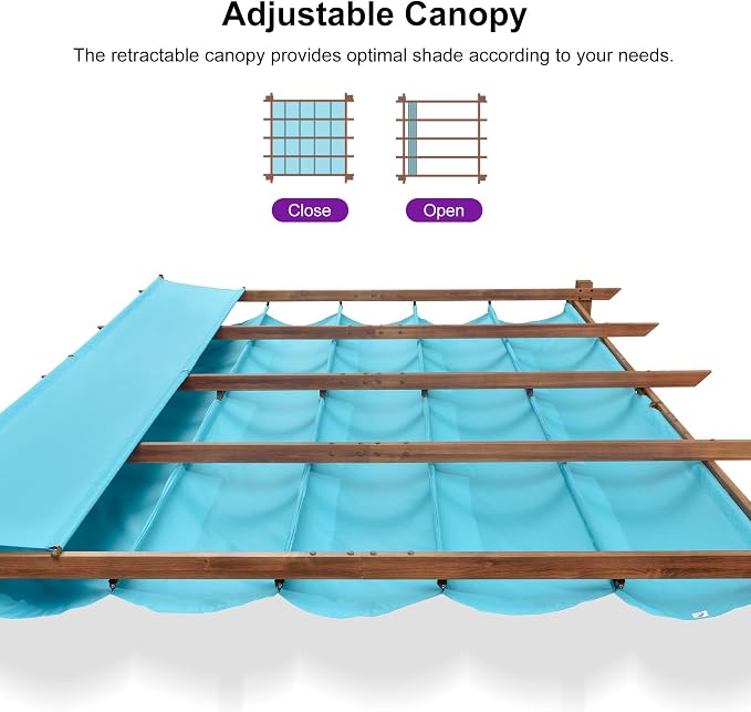 PURPLE LEAF 10' x 13' Outdoor Retractable Pergola - Image 5