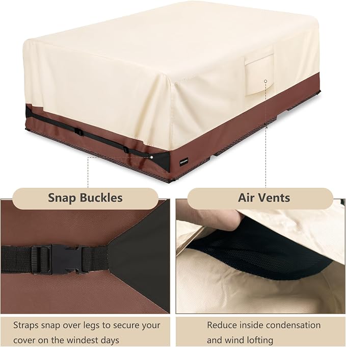 Rectangular Patio Furniture Covers, Upgraded 600D Heavy Duty Outdoor Furniture - Image 5