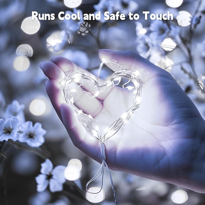Fairy Lights Plug in, 66Feet 200LEDs Pure White String Lights, Waterproof - Image 4