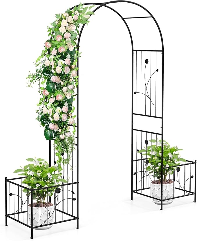 Moccha Garden Arbor with Planters - Image 9