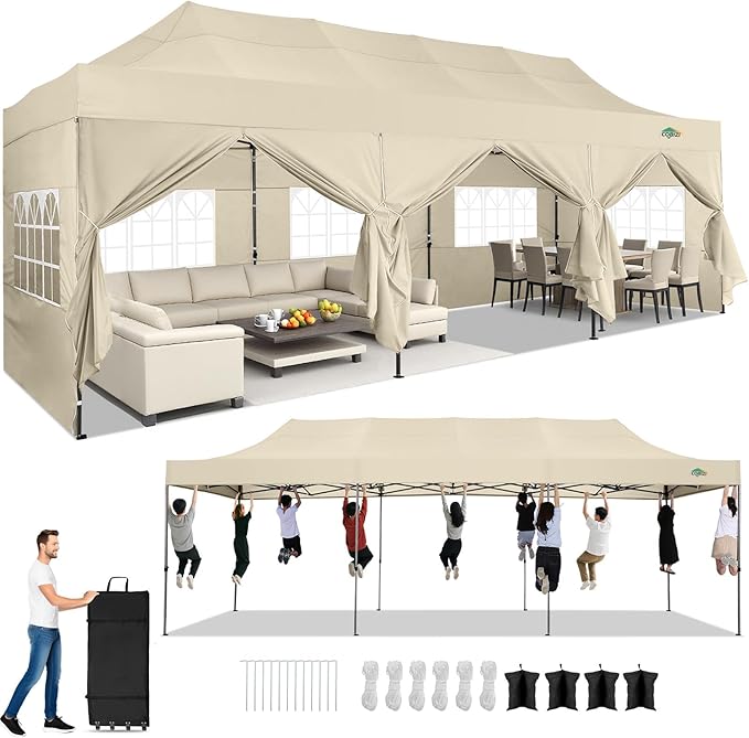 COBIZI 10x30 Pop up Canopy Tent Heavy Duty by COBIZI