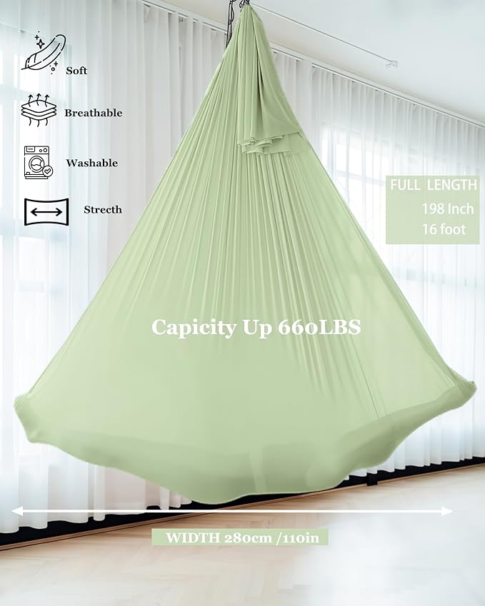 F.Life Aerial Silk Yoga Hammock & Swing - Image 2