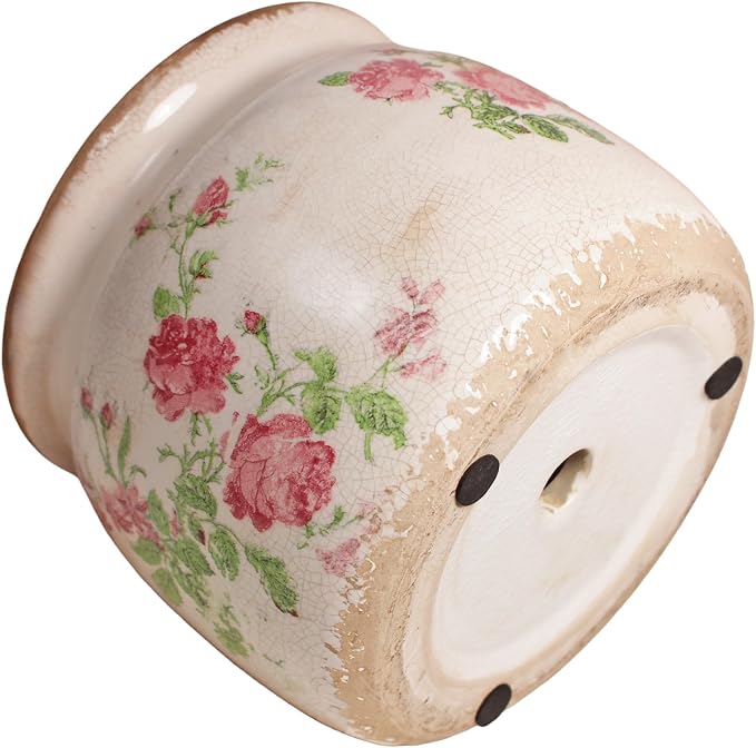 Decorative Pots Spring Decor, Pastel Floral Ceramic Garden Pots - Image 7