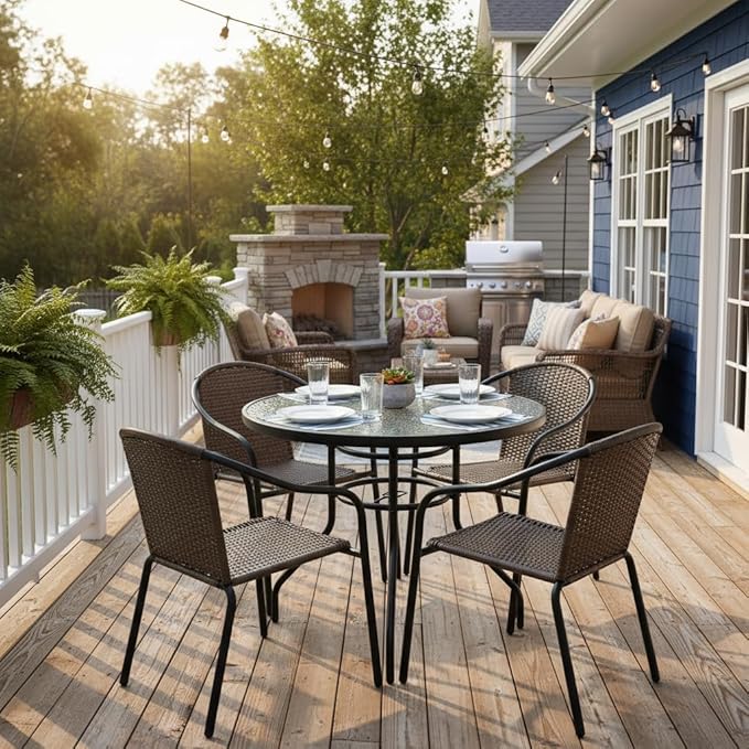 Tangkula 32" Round Outdoor Table - Image 4
