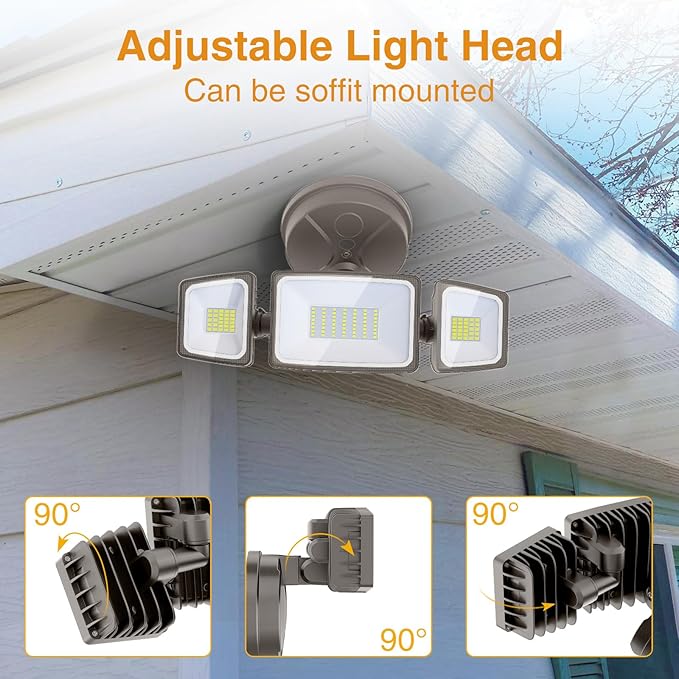 Onforu 75W Flood Lights Outdoor, 7000LM Brightness Security Lights Switch - Image 7