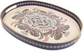 Oval Plastic Serving Tray with Handles, Elegant Decorative Tray by Omuriko