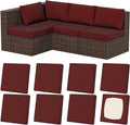 8Pcs Stretch Patio Cushion Covers, Outdoor Couch & Sofa Replacement Slipcovers by VORSHAPE