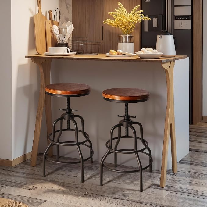 LOKKHAN Vintage Industrial Barstools - Image 7