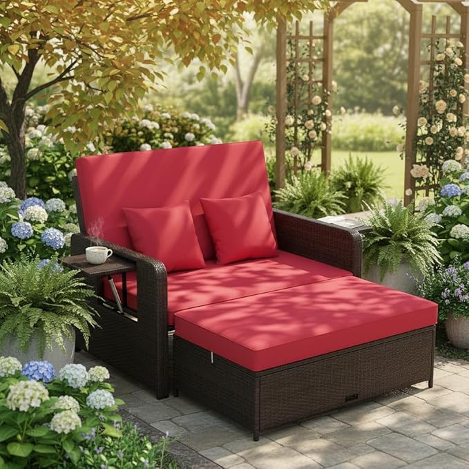 Tangkula Patio Rattan Daybed - Image 4