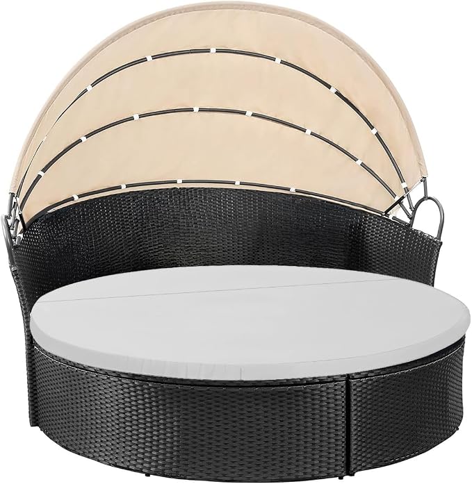 Outdoor Weatherproof Sunproof Waterproof Round Bed Cover, by FSJITF