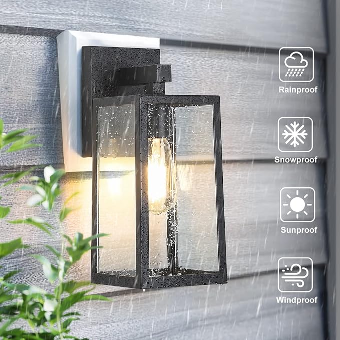 MAXvolador Outdoor Wall Lantern, Large Exterior Waterproof Wall Sconce Light - Image 3