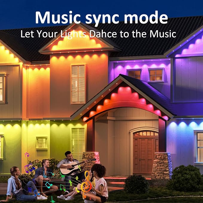 20FT Permanent Outdoor Lights, RGB LED Eaves Lights - Image 5