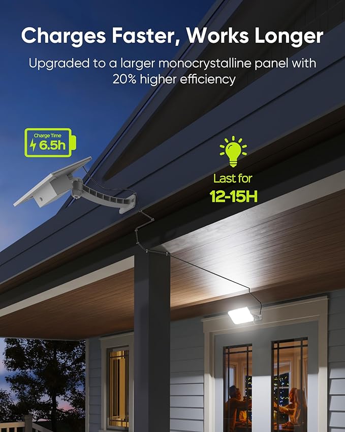 1000 Lumen 299 LED Solar Dusk to Dawn Light Outdoor JACKYLED Solar Powered - Image 8
