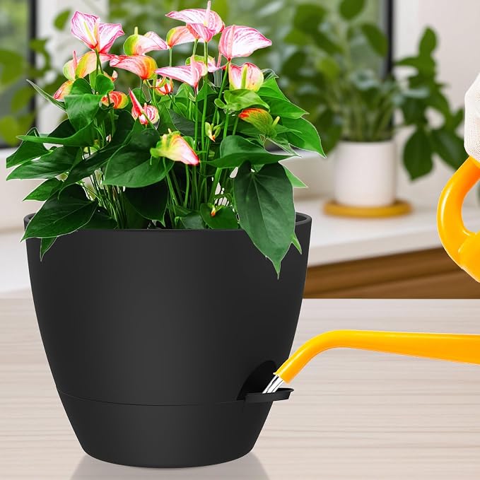 12 Inch Large Self Watering Pots, Flower Pots - Image 7