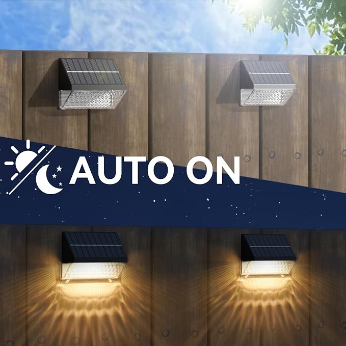 LumiZen Solar Deck Lights 8 Pack, 12 Modes RGB Color - Image 5