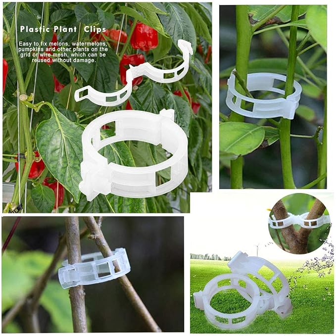 OJYUDD 300 PCS Plant Support Garden Clips, Tomato Vine Clips, Durable Crop - Image 5