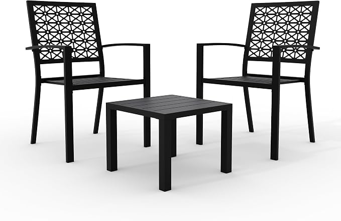 GAOMON 3 Piece Patio Bistro Set, Outdoor Patio Furniture Set by GAOMON
