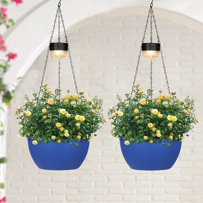 SUNNYPARK 2 Packs Hanging Planters Basket by SUNNYPARK