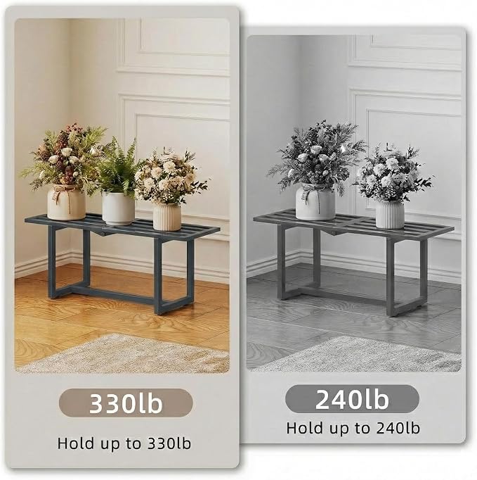 Modern Outdoor Plant Stand for Indoor Corner, Foldable Metal Plant Display - Image 7