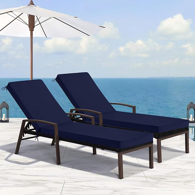 Basic Beyond Chaise Lounge Cushions Outdoor, 3-Layer Waterproof Outdoor - Image 7