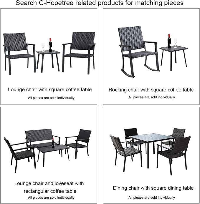 C-Hopetree Outdoor Loveseat Bench Chair - Image 9