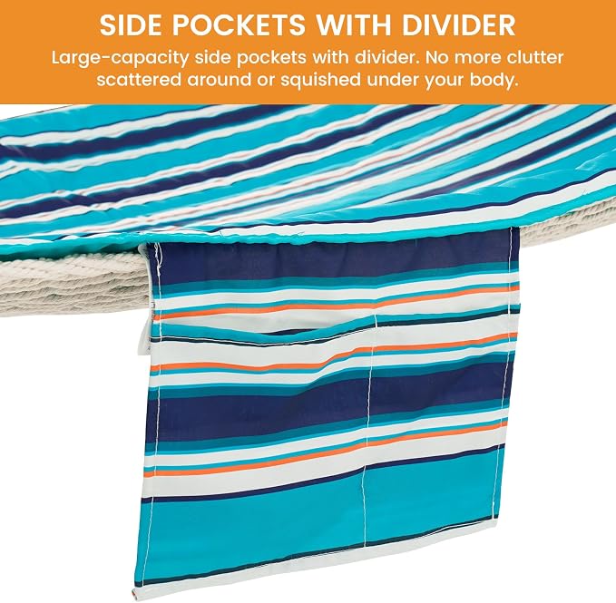 Lazy Daze Hammocks 2 Person Hammock Pad and Pillow Set, Double Polyester - Image 4