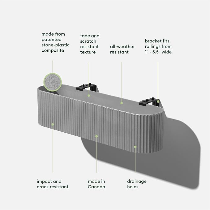 Veradek Demi Series Railing Planter - Image 2
