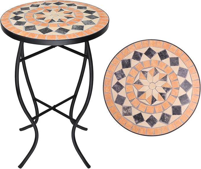 VCUTEKA Mosaic Outdoor Side Table by VCUTEKA