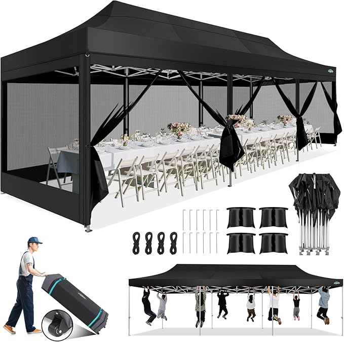 COBIZI 10x30 Canopy Tent, Heavy Duty Pop up Canopy by COBIZI