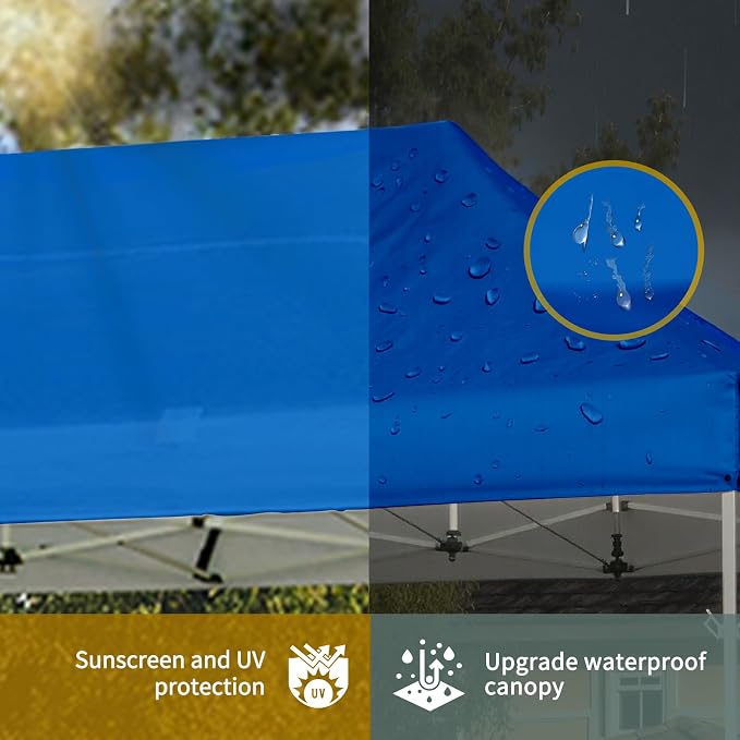 CROWN SHADES 10x15 Pop Up Canopy Tent, Thicken Frame Commercial Heavy Duty Tent - Image 4