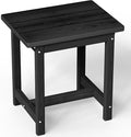 Outdoor Side Table – 17" HDPE Adirondack Side Tables, Sturdy Small Outdoor by Suunyn