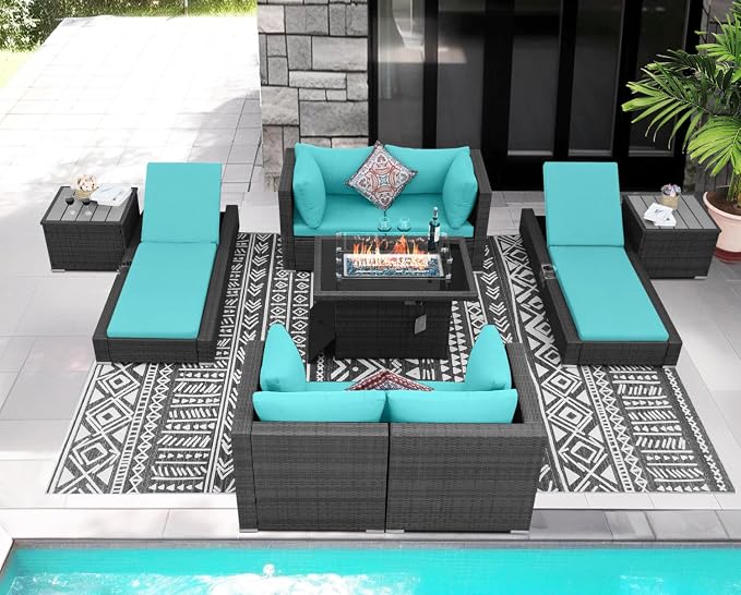 NICESOUL 9 Piece Patio Furniture Set - Image 3