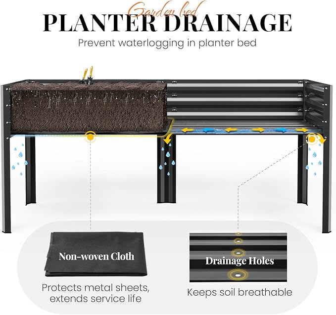 KING BIRD Large Raised Garden Bed - Image 6