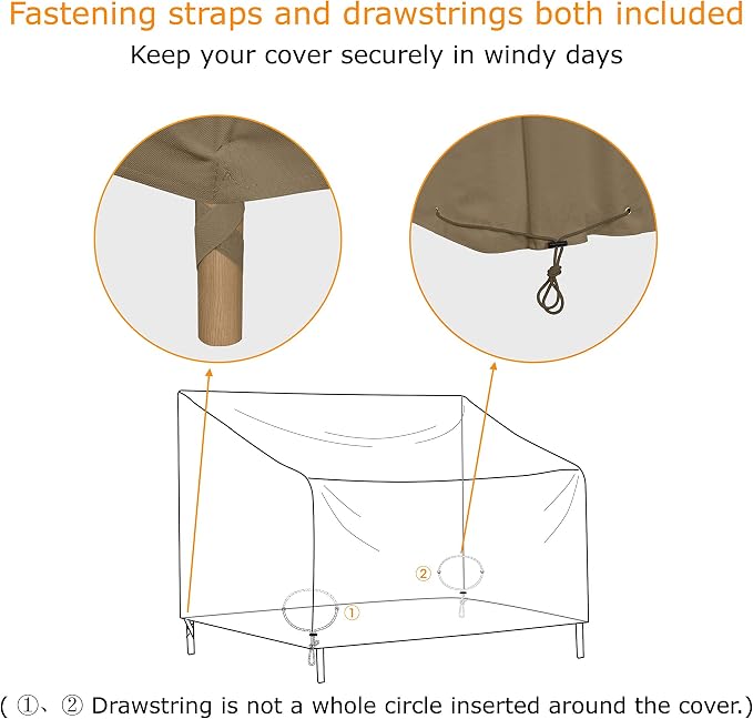 SunPatio Waterproof Patio Sofa Covers, Heavy Duty Outdoor Furniture Covers - Image 6