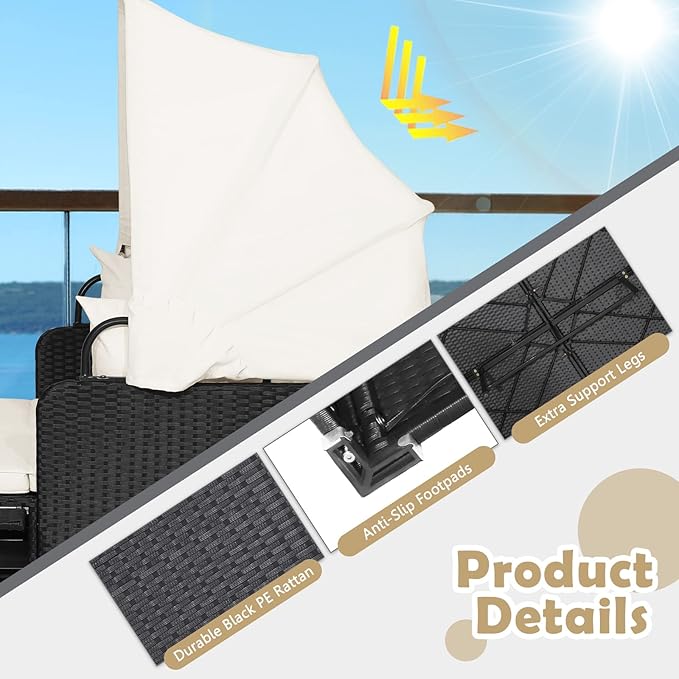 Tangkula Patio Rattan Daybed - Image 8